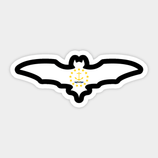 Rhode Island Bat Flag Sticker